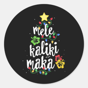 Adesivo Camiseta havaiana de Natal Mele Kalikimaka