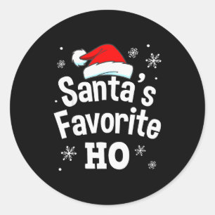 Adesivo Camiseta Ho Favorita do Papai Noel, Adulto Travess