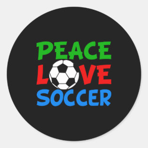 Adesivo Camiseta Infantil Peace Love Soccer Fofa