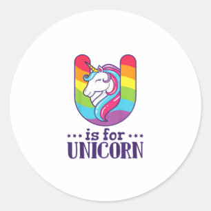 Adesivo Camiseta Infantil U É Para Alfabeto Unicórnio