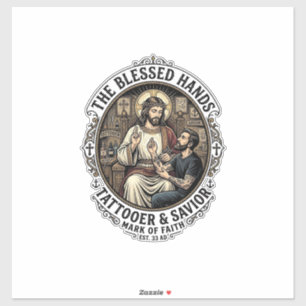 Adesivo Camiseta Jesus Tattoo Artist Studio Inspirador F