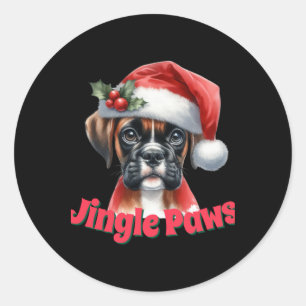 Adesivo Camiseta Jingle Paws E Alegria Do Cão Boxer 
