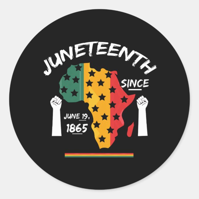 Adesivo Camiseta Juneteenth Desde 19 de Junho de 1865 Free (Frente)