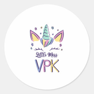 Adesivo Camiseta Kids VPK Girl First Day Little Miss VPK
