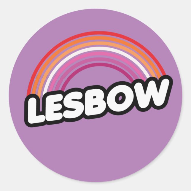 Adesivo Camiseta LESBOW (Arco-íris Lésbico) (Frente)