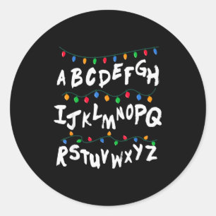 Adesivo Camiseta Letras Luzes de Natal Presente Gif