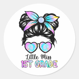 Adesivo Camiseta Little Miss Primeiro Ano Meninas Volta às