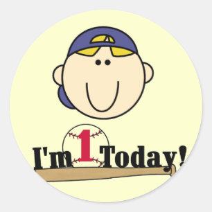 Adesivo Camiseta louro do primeiro aniversario do basebol