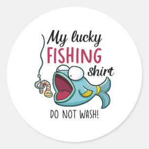 Adesivo Camiseta Lucky Fishing Juventude Crianças Mulheres