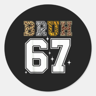 Adesivo Camiseta meme Bruh 67 seis sete crianças meninos e