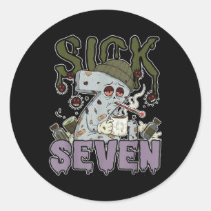 Adesivo Camiseta Meme Sick Seven 67 Seis Sete Piada Engraç