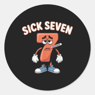 Adesivo Camiseta Meme Sick Seven Seis Sete Palavra Diverti