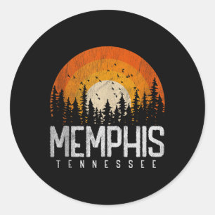 Adesivo Camiseta Memphis Tennessee Tn Estilo Retrô Vintage