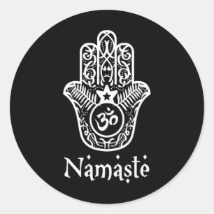 Adesivo Camiseta Namaste Mão Hamsa Yoga Hinduísmo Vedas Oh