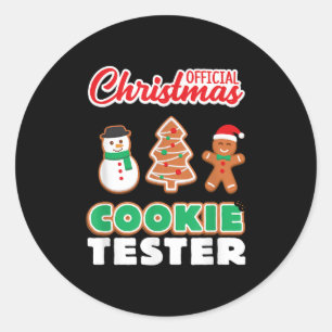 Adesivo Camiseta Oficial de Provador de Biscoito de Natal 
