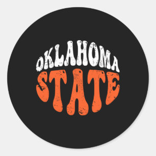 Adesivo Camiseta Oklahoma State.retro Design Distress Vint