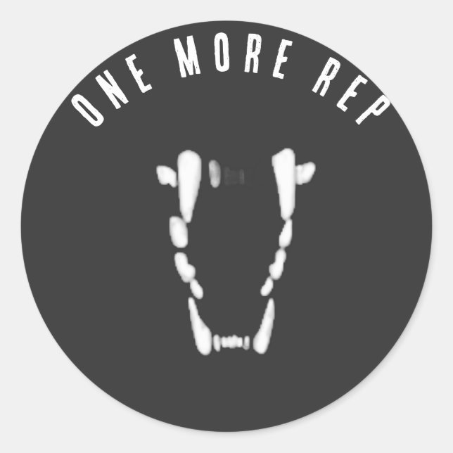 Adesivo Camiseta One More Rep Classic Jaws (Frente)