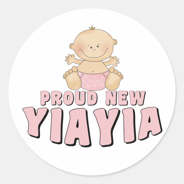 Adesivo Camiseta Orgulhosa Nova YiaYia (Frente)