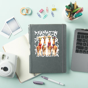 Adesivo Camiseta Oversized Giraffe Christmas Chic