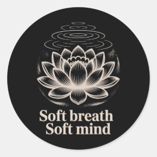 Adesivo Camiseta Pacífica Soft Breath Soft Mind Lotus Yoga