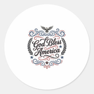 Adesivo Camiseta Patriótica Vintage Águia Deus Abençoa a A