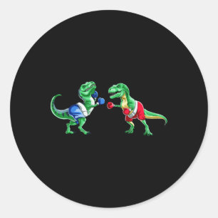 Adesivo Camiseta Presente Luvas de Boxe de Dinossauro para