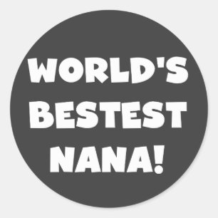 Adesivo Camiseta preto e branco do Bestest Nana do mundo