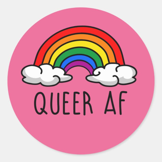 Adesivo Camiseta QUEER AF (Frente)