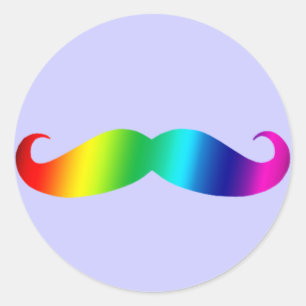 Adesivo Camiseta Rainbow Mustache