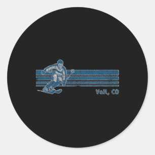 Adesivo Camiseta Retro Colorado Vintage Vail Skiing