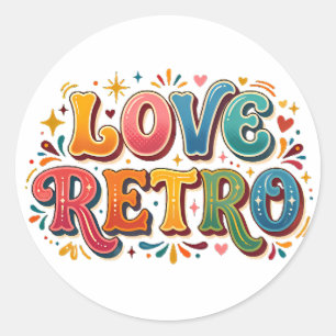 Adesivo Camiseta Retro Love Vintage Heart & Groovy Estétic