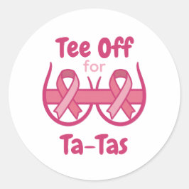 Adesivo Camiseta Rosa de Conscientização do Câncer Ta-Tas