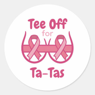 Adesivo Camiseta Rosa de Conscientização do Câncer Ta-Tas 
