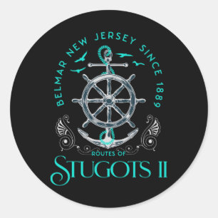 Adesivo Camiseta Sarcástica Âncora Stugots Belmar Nj Envel