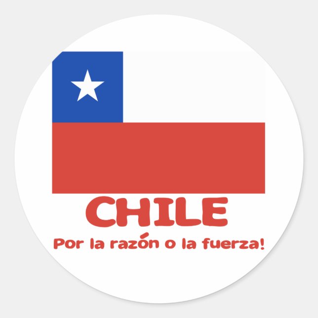 Adesivo Camiseta Sinalizador Chile com Motto Chileno (Frente)