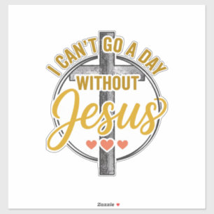 Adesivo Camiseta Tipografia Cristã Cruz de Jesus Design_1