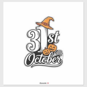 Adesivo Camiseta Tipografia Halloween 31 de Outubro Design