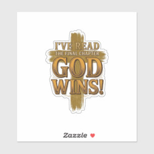 Adesivo Camiseta Tipografia Vintage Cruz Cristã Deus Vence
