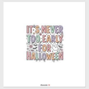 Adesivo Camiseta Típográfica Cute Vintage Halloween Muito