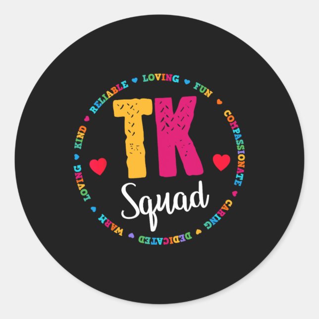 Adesivo Camiseta Tk Squad - Camiseta para Professores de J (Frente)