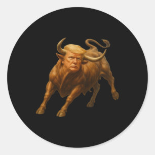 Adesivo Camiseta Touro Donald Trump - Selvagem Com Preside