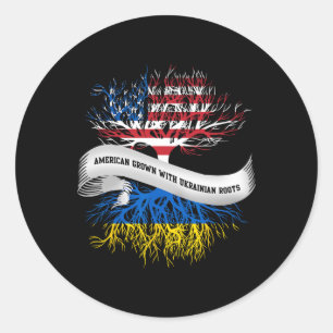 Adesivo Camiseta Ucrânia Raízes Ucranianas Cultivada Ameri