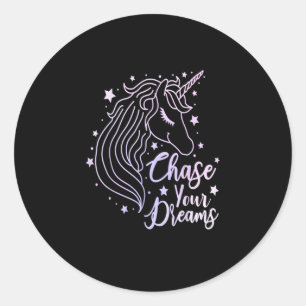 Adesivo Camiseta Unicórnio Persiga Seus Sonhos Meninas Ros