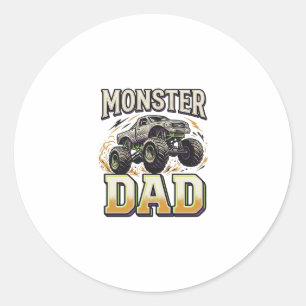 Adesivo Camiseta Vetor Vintage Caminhão Monstro Pai Monstr
