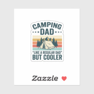 Adesivo Camiseta Vetorial de Camping Pai Vintage Retro ao