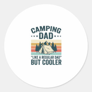 Adesivo Camiseta Vetorial de Camping Pai Vintage Retro ao