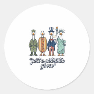 Adesivo Camiseta Vetorial Vintage de Ganso Patriótico_1