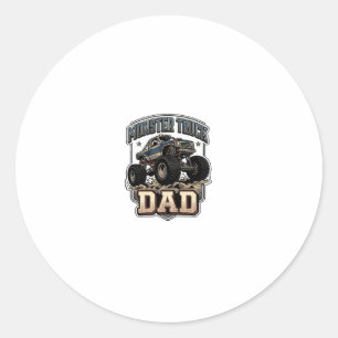 Adesivo Camiseta Vetorial Vintage de Pai de Caminhão Monst
