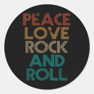 Adesivo Camiseta Vintage Band Rock Conce Peace Love Rock N