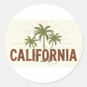 Adesivo Camiseta Vintage California Estampa Retro de Pal
